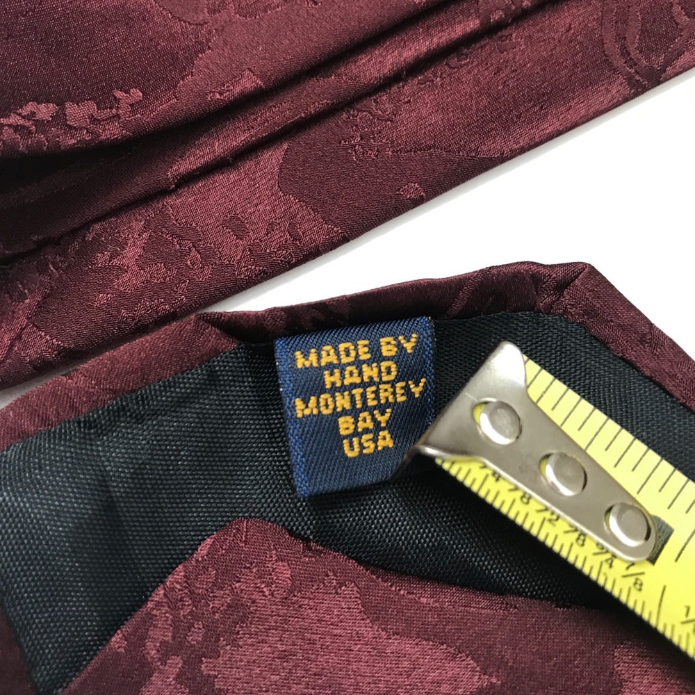 J. Blades "roses" handmade silk tie - Picture 6 of 8
